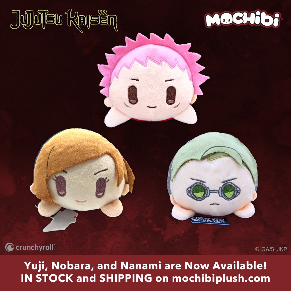 InfinifanInc's tweet photo. Yuji, Nobara, and Nanami Mochibi plush are now available! https://t.co/mCEGLp3gkt #JujutsuKaisen https://t.co/SuzZoqDFj6
