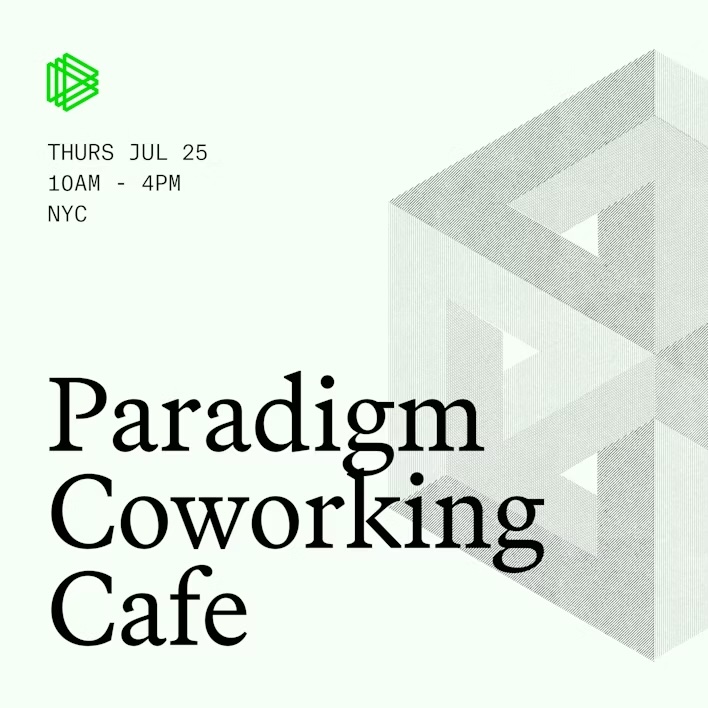 there's a heat wave in NYC and paradigm would like to buy you an iced coffee...

next thursday, 7/25, from 10am-4pm. we'll be around all day to provide feedback on your unfinished code, figma prototypes, or working drafts :)

RSVP details below