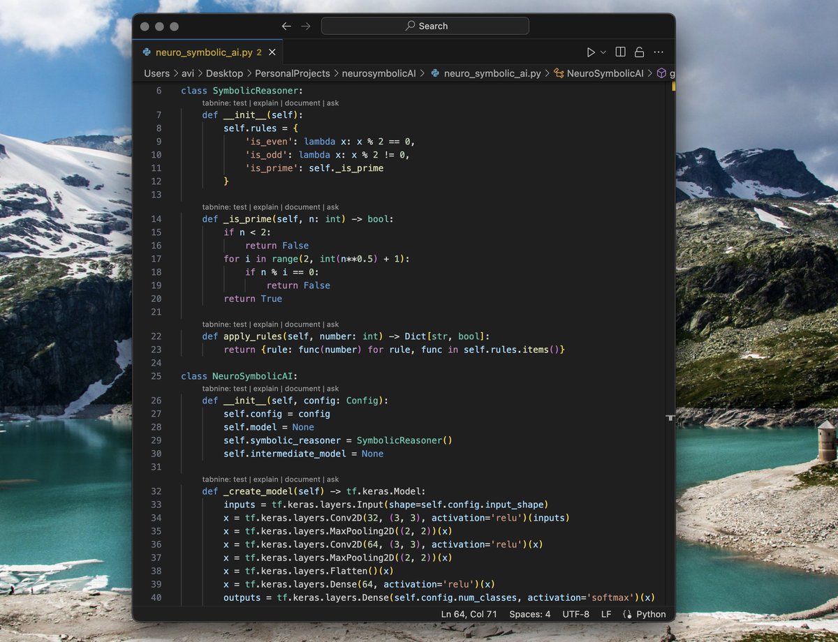champydaku's tweet image. Just started trying out symbolic reasoning in neural networks.

I combined neural networks and symbolic reasoning to classify MNIST digits with added interpretability. 

Check out the visualization and code below.

#DeepLearning #SymbolicAI #Python #TensorFlow #DataVisualization