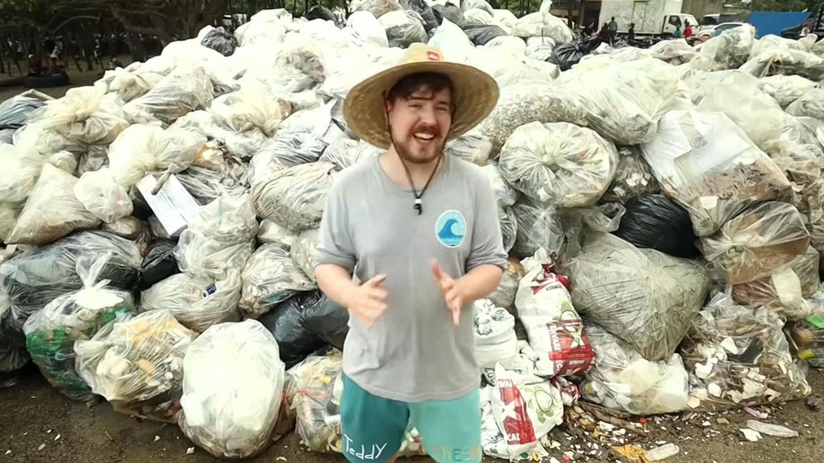 Dexerto's tweet image. MrBeast revealed that all 34 million pounds of trash from TeamSeas have been removed from the ocean