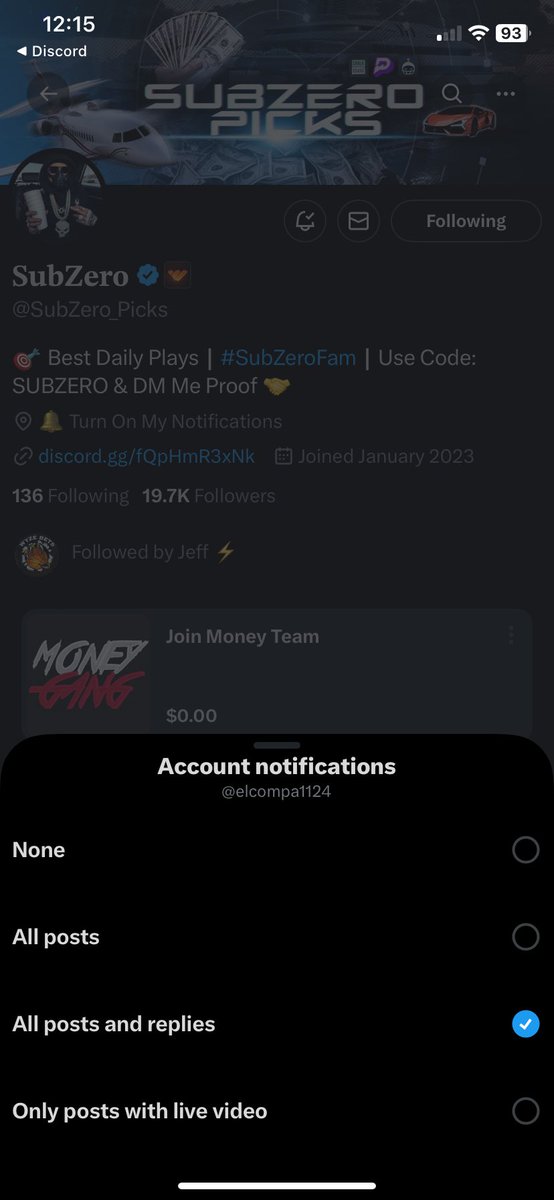 elcompa1124's tweet photo. @SubZero_Picks $itsheemjohnnnn https://t.co/d8fUp3t1YH