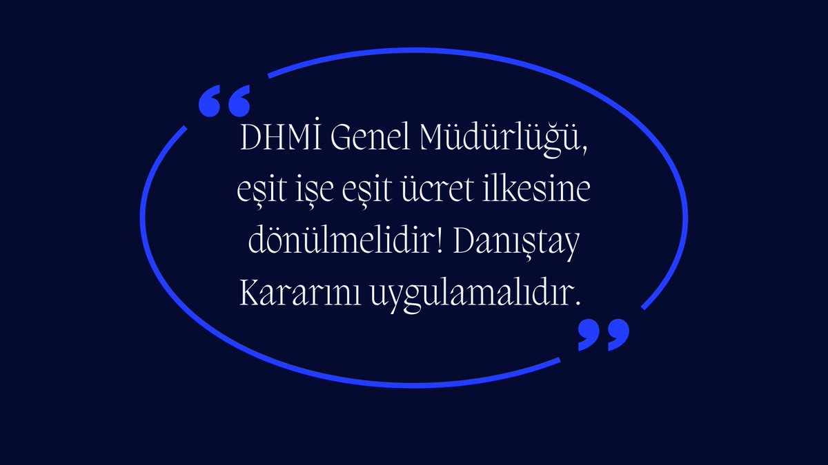 DANIŞTAY DHMİ de uygulanan aynı hizmete farklı tazminat uygulamasına son verdi. Gereğini yap DHMİ.
#BürokratikOligarşiyeHAYIR DANISTAY kararı UYGULANSIN, Adalet Yerini Bulsun Türkiye KAZANSIN
<a href="/RTErdogan/">Recep Tayyip Erdoğan</a> 
<a href="/_cevdetyilmaz/">Cevdet Yılmaz</a>
<a href="/Akparti/">AK Parti</a>
<a href="/tcbestepe/">T.C. Cumhurbaşkanlığı</a>
<a href="/eczozgurozel/">Özgür Özel</a>
<a href="/a_uraloglu/">Abdulkadir URALOĞLU</a>
<a href="/memetsimsek/">Mehmet Simsek</a>
