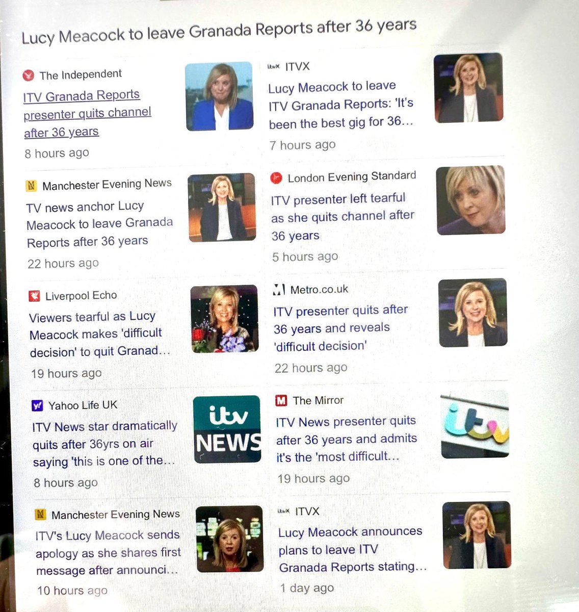 lucymitv's tweet photo. Making the news #granadareports https://t.co/9BScdfRbWx