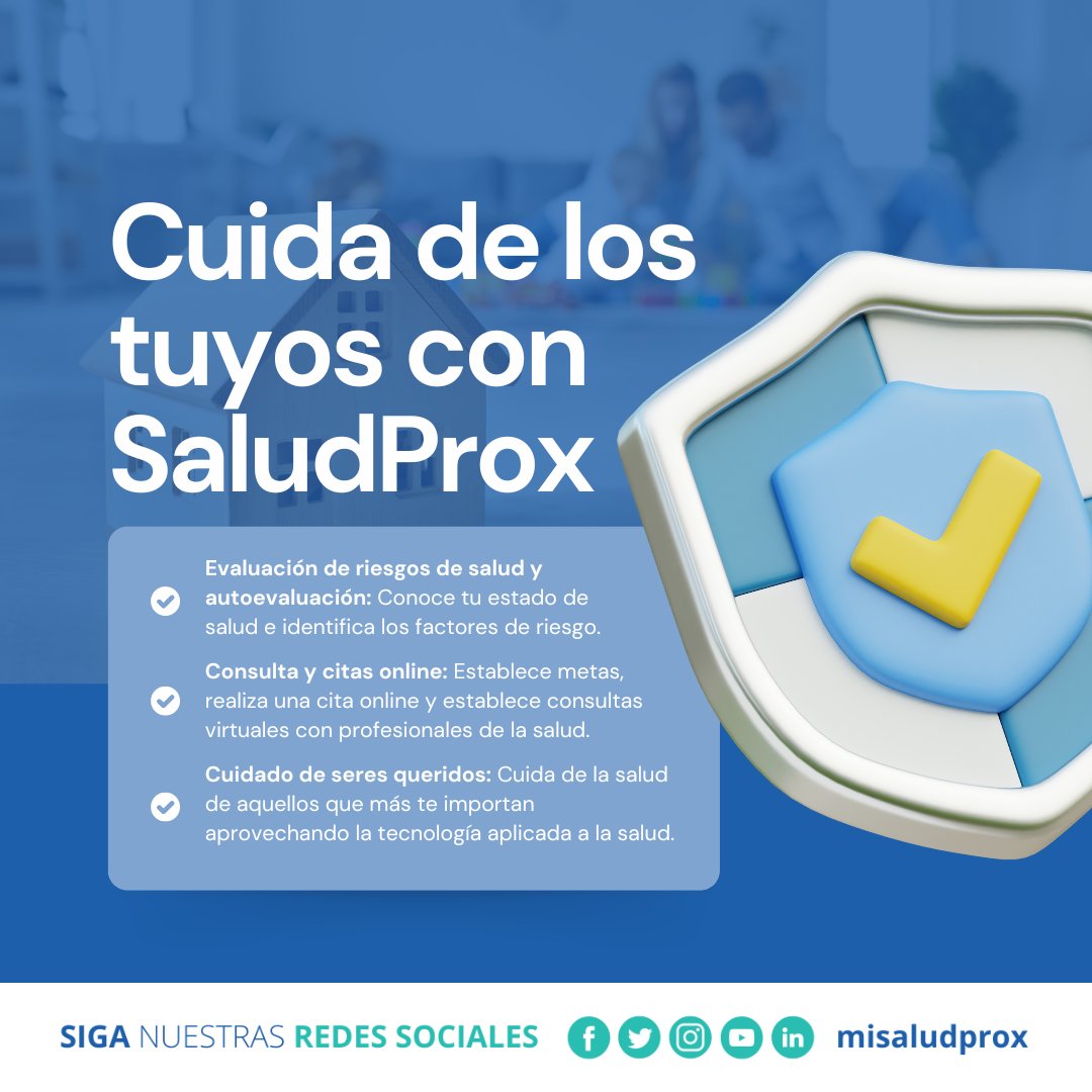 SaludProx's tweet photo. Descubre cómo SaludProx puede ser tu compañero ideal para cuidar de la salud de tu familia. 
¡Crea tu cuenta gratis en https://t.co/HSBeAVtCuM y empieza tu camino hacia una vida más saludable hoy mismo! #SaludFamiliar #CuidaTuSalud #SaludProx #Bienestar #Salud https://t.co/LaHdeAzNYb