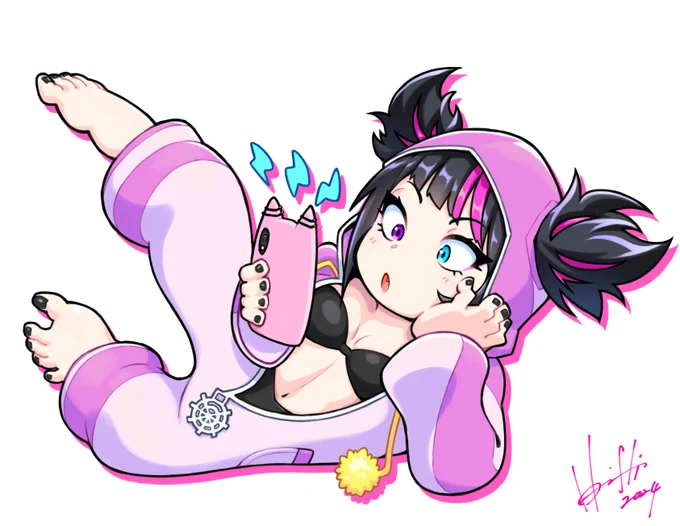 イラコン用ジュリさん全身アップ!(参加できて嬉しかった) #格ゲーキャラ描こうぜ #SF6