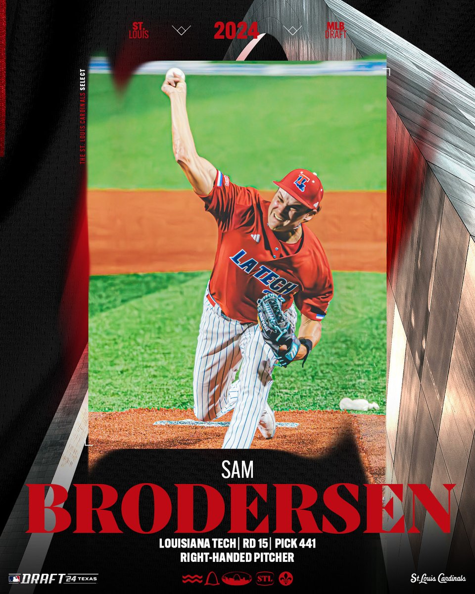 With the 441st pick in the 2024 MLB Draft, the St. Louis Cardinals select RHP Sam Brodersen!

#ForTheLou