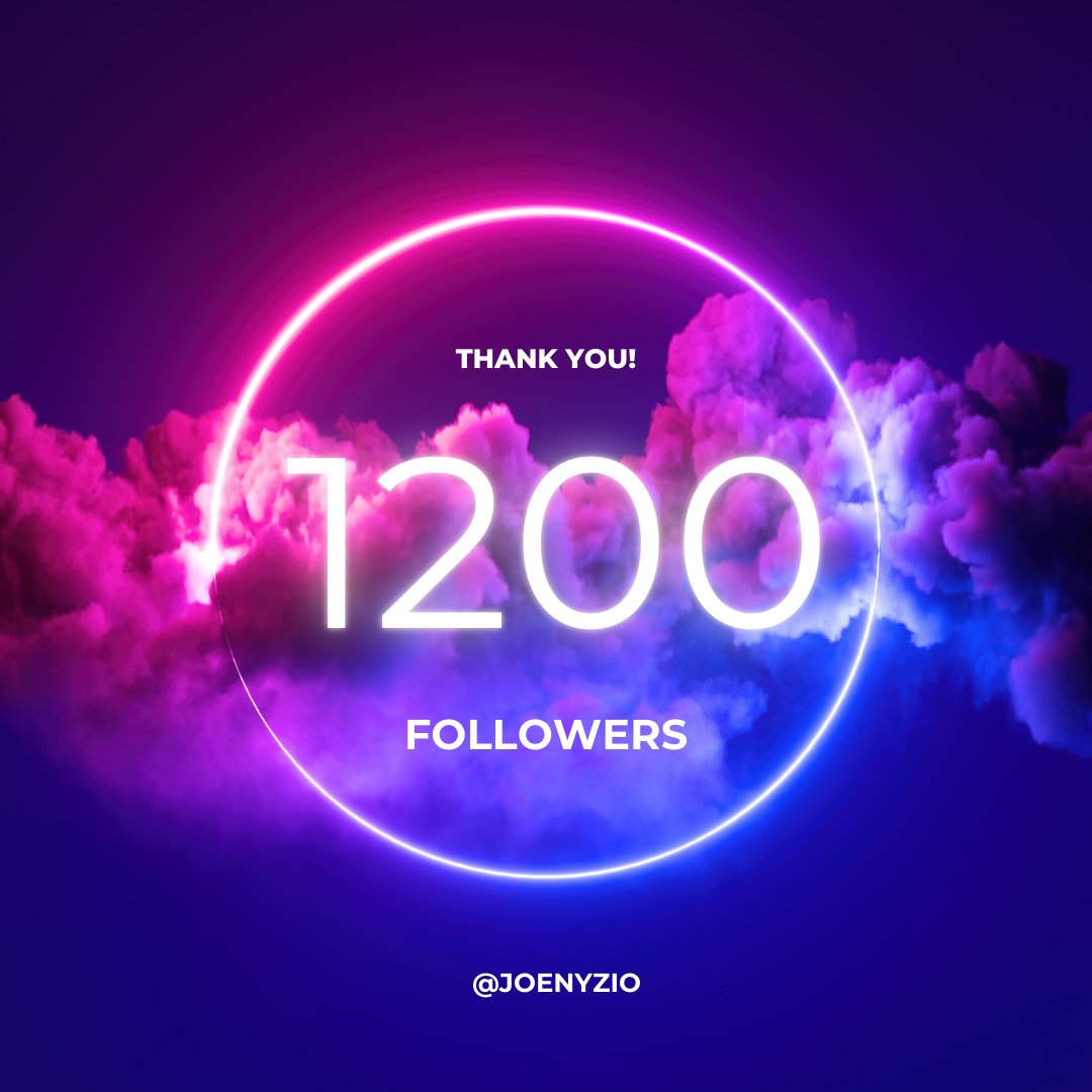 Wow, 1200 followers! 🎉 Thank you for joining me on this journey. Stay tuned for more on digital, intelligent, and sustainable transformation 💜 #ImagineMore #Grateful