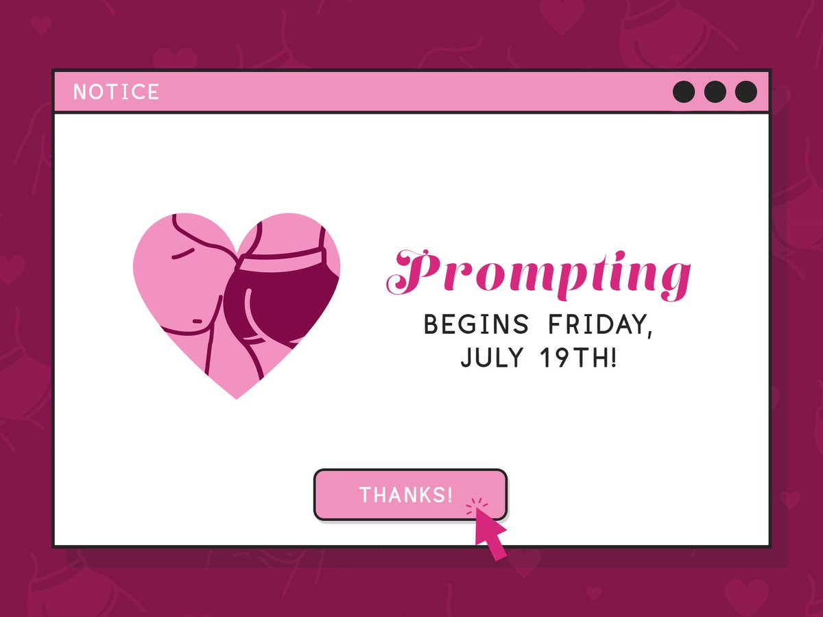namkooktnafest's tweet photo. It's finally time, you horndogs - prompting begins this Friday, July 19th!

We can't wait to see all of your filthy prompts! 😈 https://t.co/Z1kkSrqXvo