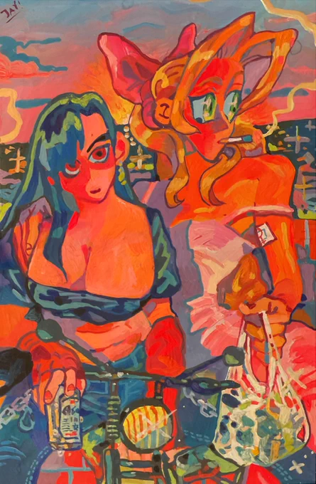 moar ff paintings ive been doing on tha side of work