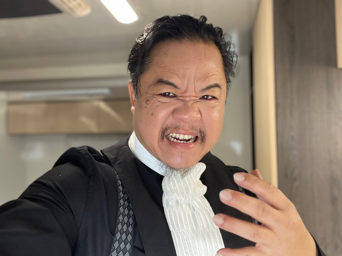 kphagnasay's tweet photo. BTS-In the trailer before getting the judges robe and wig on. QUANG PHAM is ready to make some mind judgement on the accused...GUILTY! #interviewwiththevampire #amc #vampire #theatredevampire #vampirenation #vampirecoven #actorslife #kphagnasay #sexynspicy https://t.co/ATq3IX2UNf