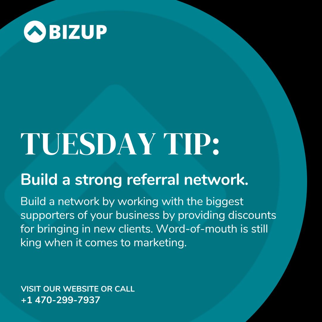 PRO TIP: A referral network is not limited to customers. Leverage other business owners as well.