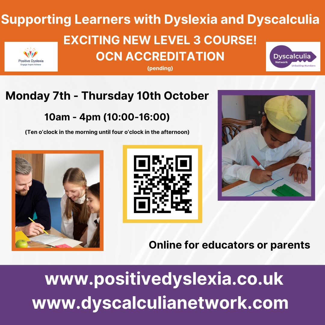 DyscalculiaNet1's tweet photo. We are so excited to tell you about our brand new Level 3 Dyslexia and Dyscalculia Course that we are running with the amazing @katrinadyslexia Find out all the details here -
https://t.co/WOvGzitSa1
#Dyscalculia #Dyslexia #cpdcourses #cpdaccreditation #mathsteacher https://t.co/Q91h7cNgie