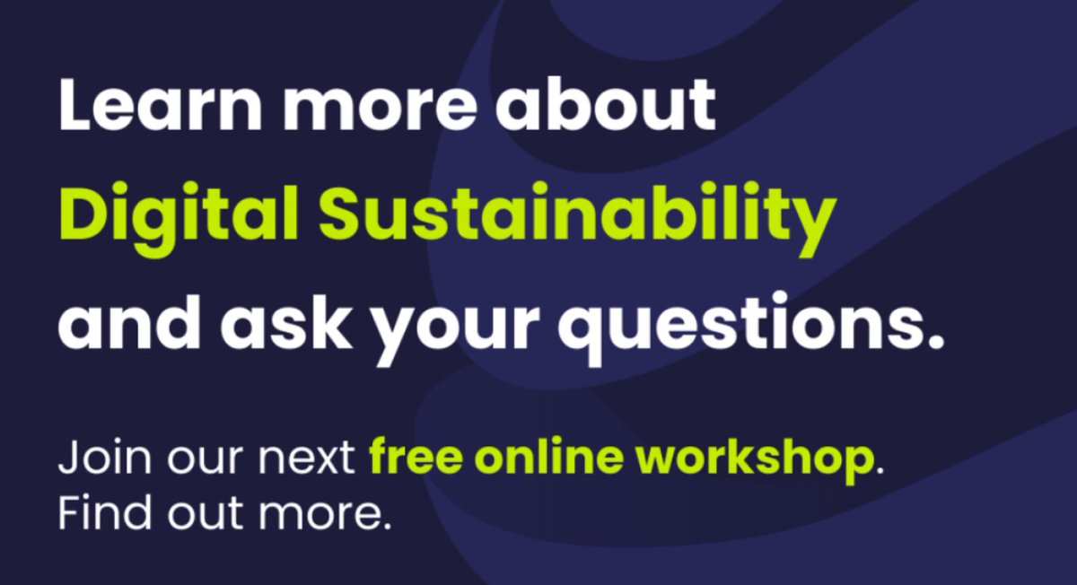 5c0tt's tweet image. Free online workshop discussing the topic of #digital #Sustainability. Topics include: what is digital sustainability, pros &amp;amp; cons

Places limited to ensure everyone gets to ask questions, register here 

digitalcarbon.online/lp/what-is-dig…

#digitalsustainability #digitalcarbon #netzero