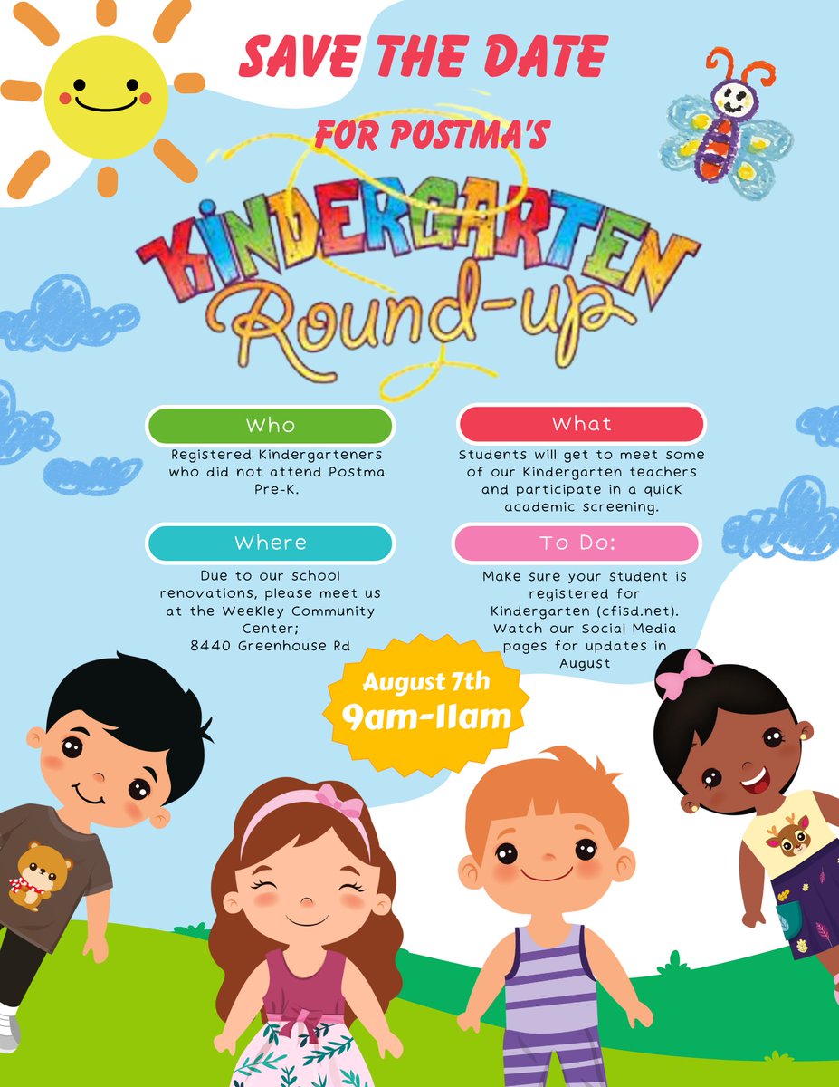 **Save the Date** Kindergarten Round-up 
#pumapride