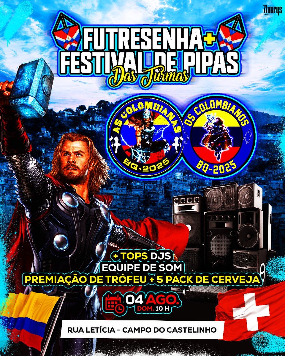 Oscolombianos25's tweet photo. Todas as turmas convidadas vem com a tropa do Thor  🇨🇴⚒️ https://t.co/FEG8klTRQx