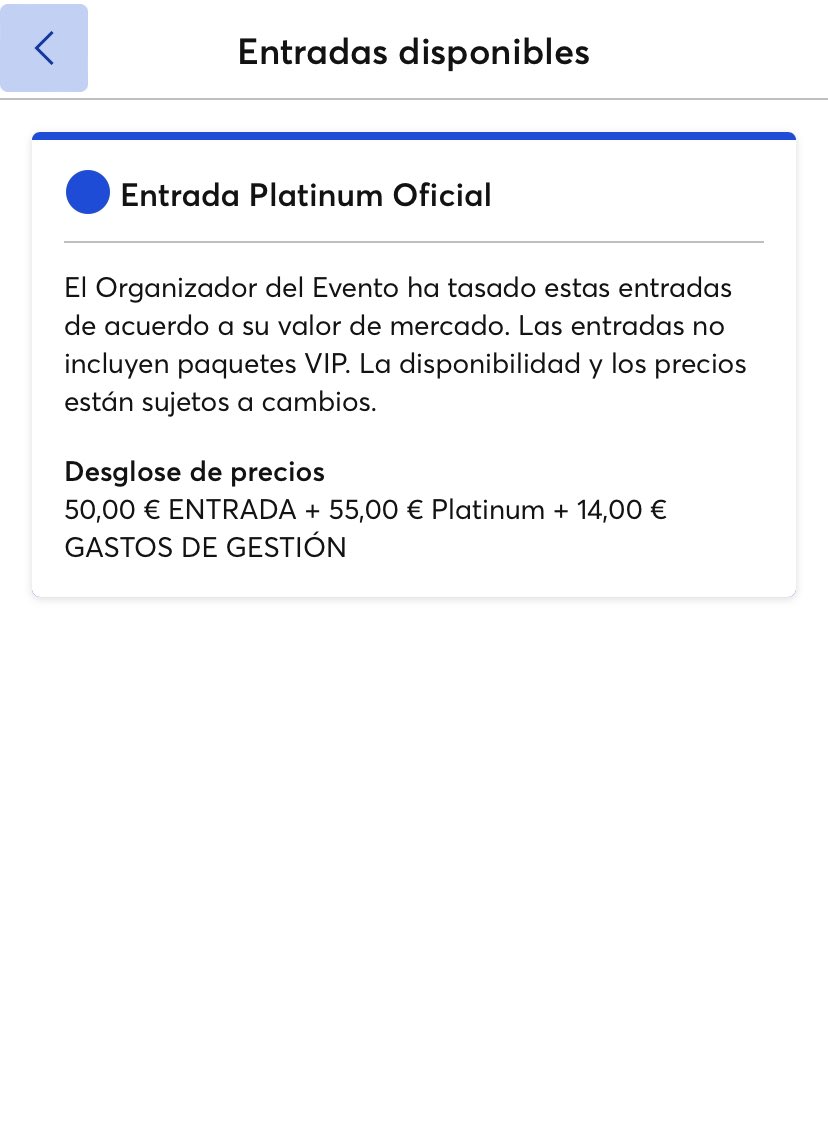 thebackstageweb's tweet photo. Entradas de @Sum41 y @NeckDeepUK en Madrid. En la zona general de pista.

50 euros de entrada y 55 por un “platinum” que ni me interesa ni he pedido. Los 14 euros de gestión ya lo comentamos otro día. https://t.co/ca9PDGWsCr