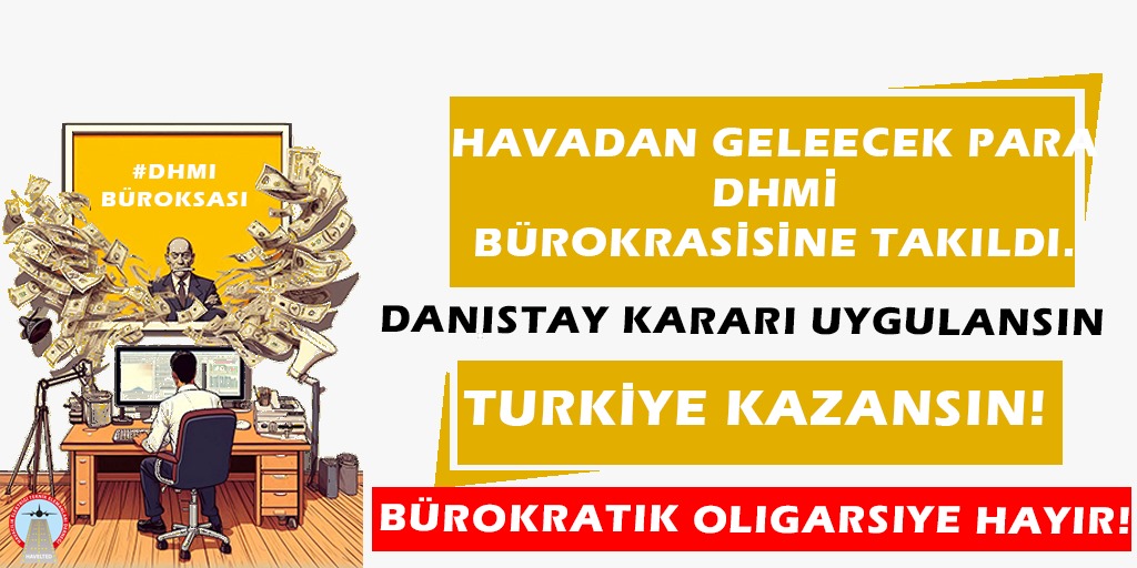 DHMİ hizmet ihracından ülkeye girecek kaynağı engelliyor.
#BürokratikOligarşiyeHAYIR  DANISTAY kararı UYGULANSIN, Adalet Yerini Bulsun Türkiye KAZANSIN
<a href="/RTErdogan/">Recep Tayyip Erdoğan</a> 
<a href="/_cevdetyilmaz/">Cevdet Yılmaz</a>
<a href="/Akparti/">AK Parti</a>
<a href="/tcbestepe/">T.C. Cumhurbaşkanlığı</a>
<a href="/eczozgurozel/">Özgür Özel</a>
<a href="/a_uraloglu/">Abdulkadir URALOĞLU</a>
<a href="/memetsimsek/">Mehmet Simsek</a>
@MetinKiratli01
<a href="/dhmihkeskin/">Dr. Hüseyin KESKİN</a>