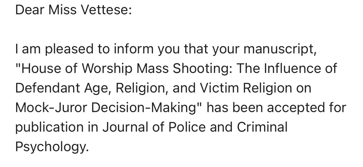 Extremely grateful and excited to announce that my first first-author paper is being published with no revisions!!📚🥹