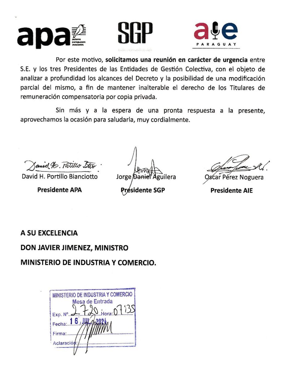 Importante‼️Seguimos trabajando desde las entidades para establecer una mesa de diálogo con las autoridades.