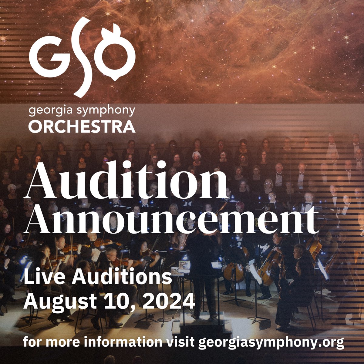 Attention musicians! The GSO will be holding auditions for regular and substitute performers on August 10th. 

Please visit ow.ly/2L0p50SCHl2 for availability, more information, and to register. We hope to see (and hear) you soon!