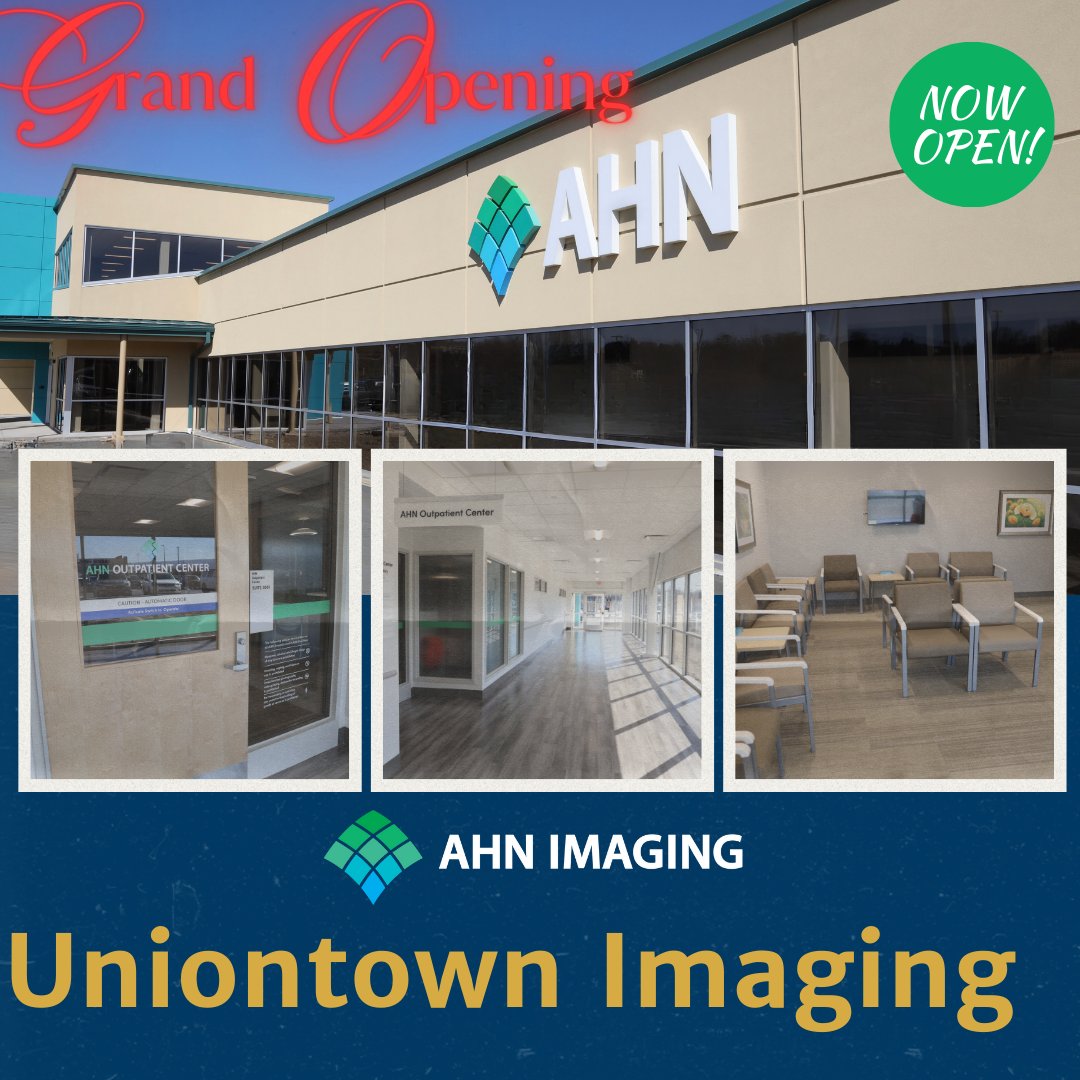 AHNImaging's tweet photo. We are excited and proud to announce the opening of our brand-new imaging site, AHN Uniontown Imaging.
Press Release: https://t.co/qhMjblZIS0
#AHNImaging @AHNToday @AHNRadRes #AHNUniontownImaging https://t.co/pKNbDCiDTy