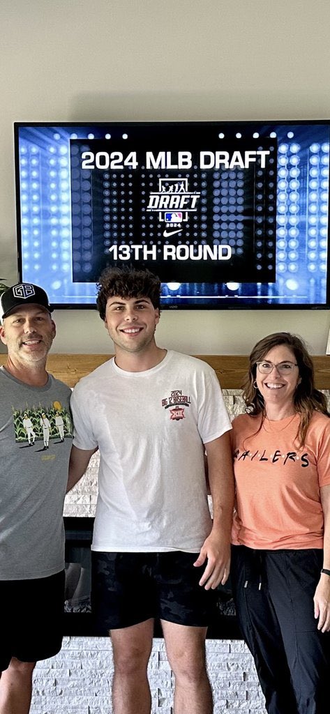 Tegan Cain of KU (Ellis HS ‘21) drafted in the 13th round by the Phillies. Cain was the 2021 2-1A Sports in Kansas Player of the Year in HS at Ellis before playing at Barton Community College and KU. Cain has a fastball that tops out at 98 mph and consistently throws in the mid