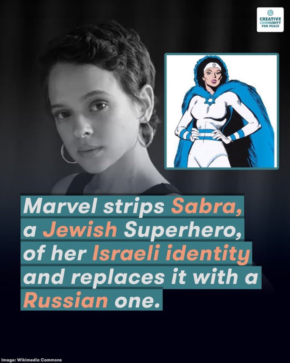 mossnerd18's tweet photo. @disney  @marvelstudios please reverse your decision and make her Israeli!! OR at least make her a Russian Jew AND a Zionist!! You are going to cause a massive boycott otherwise. Identity IS important, and at a time like this, Jewish/Israeli identity IS crucial.
#עםישראלחי https://t.co/x1jkYr66cw