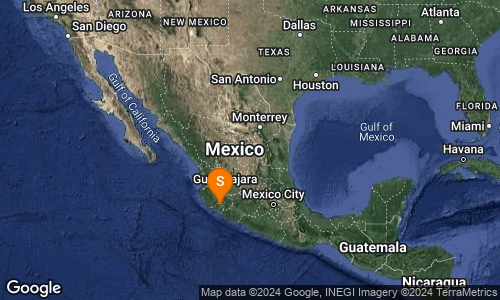 SISMO Magnitud 4.4 Loc  15 km al NOROESTE de VILLA DE ALVAREZ, COL 16/07/24 13:29:14 Lat 19.39 Lon -103.80 Pf 27 km