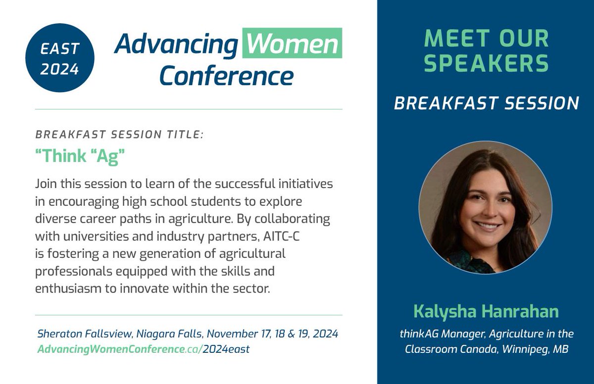 AITCCanada (@aitccanada) on Twitter photo Come have breakfast with us this November at the <a href="/advancing_women/">Advancing Women in Agriculture</a> in Niagara Falls!
thinkAG is all about sparking curiosity in students about the cool career opportunities in agriculture and food with fun teaching resources and outreach tools.
Join Kalysha Hanrahan for a Come have breakfast with us this November at the <a href="/advancing_women/">Advancing Women in Agriculture</a> in Niagara Falls!
thinkAG is all about sparking curiosity in students about the cool career opportunities in agriculture and food with fun teaching resources and outreach tools.
Join Kalysha Hanrahan for a
