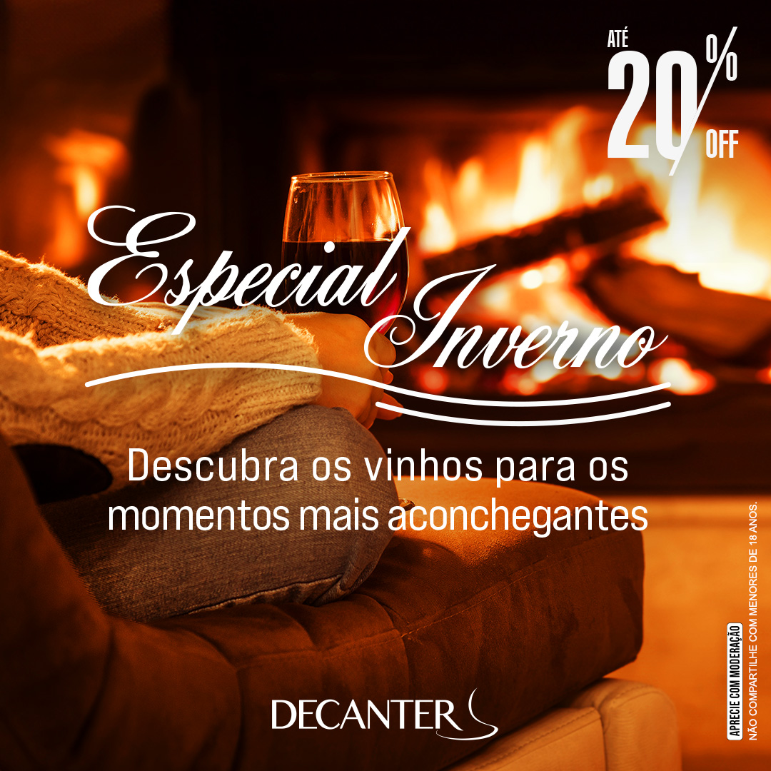 Venha se aquecer nesse inverno com os melhores vinhos selecionados pela Decanter Vinhos! Em nossa joalheria de vinhos, você encontrará rótulos que irão harmonizar perfeitamente com o clima frio!

Acesse o nosso e-commerce: decanter.com.br