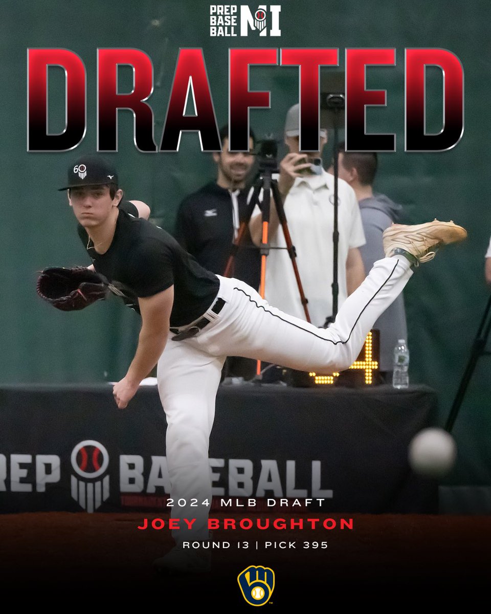 Prep Baseball Michigan (@prepbaseballmi) on Twitter photo ππππ πππ ππ«πππ
Congratulations to 2024 LHP Joey Broughton on being selected by the Milwaukee Brewers in the 2024 MLB Draft
#ThisIsMyCrewΒ | <a href="/prepbaseball/">Prep Baseball</a> ππππ πππ ππ«πππ
Congratulations to 2024 LHP Joey Broughton on being selected by the Milwaukee Brewers in the 2024 MLB Draft
#ThisIsMyCrewΒ | <a href="/prepbaseball/">Prep Baseball</a>