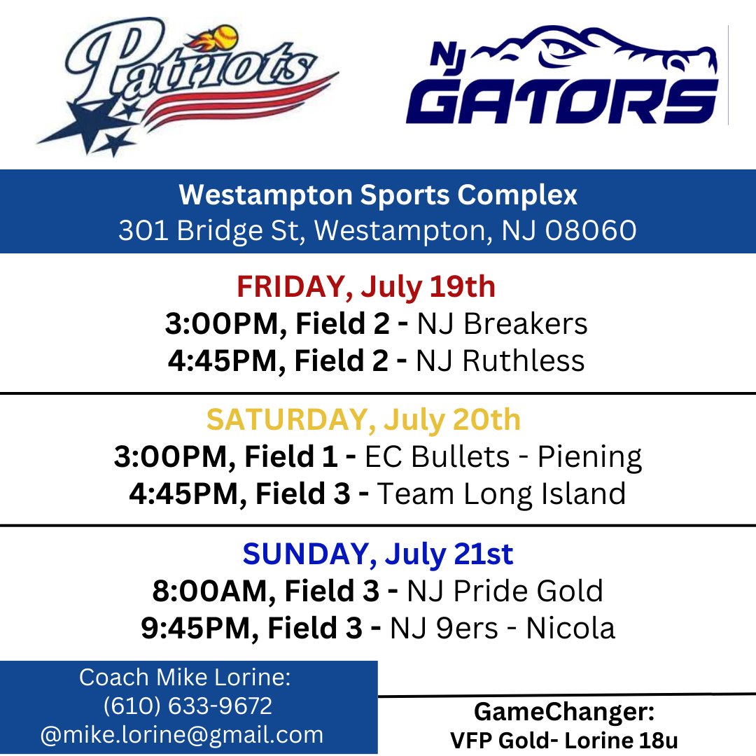 🥎🇺🇸 SCHEDULE! 🥎🇺🇸

Here is our teams schedule for the Biasi Memorial Showcase in New Jersey!

<a href="/babsonsoftball/">Babson Softball</a>  <a href="/TuftsSoftball/">Tufts Softball</a> <a href="/VUSoftball/">Villanova Softball</a> <a href="/CWRU_Softball/">CWRU Softball</a> <a href="/UrsinusSball/">Ursinus Softball</a> <a href="/BryantSoftball/">Bryant Softball</a> <a href="/BentleyFalcons/">Bentley Athletics</a> <a href="/Bucknell_SB/">Bucknell Softball</a> <a href="/RPI_Softball/">RPI Softball</a> <a href="/SusqUSoftball/">Susquehanna Softball</a>  <a href="/CoWSoftball/">Wooster Softball</a> <a href="/JuniataSoftball/">Juniata Softball</a>