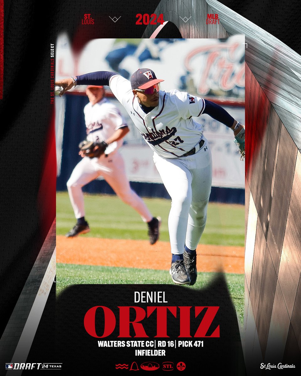 With the 471st pick in the 2024 MLB Draft, the St. Louis Cardinals select 3B Deniel Ortiz!

#ForTheLou