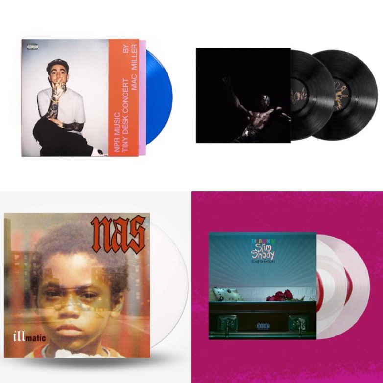 TayceTalksMusic's tweet image. VINYL GIVEAWAY📀
Choose One These Albums 
"Mac Miller Tiny Desk", “UTOPIA”, “Illmatic” Or “The Death Of Slim Shady”

To Enter: 
• Follow @chrxsafc And @Rap301_
• Retweet This Post 
• Reply With Your Pick Out Of These 4 Vinyls📀

Winner Will Be Picked July 20th🚨