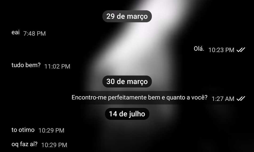 124 dias depois fui respondido.