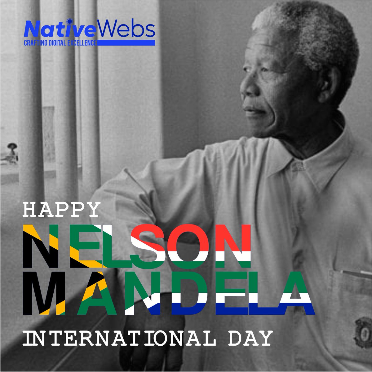 🌍✨ Happy Nelson Mandela Day! Let's honor his legacy by spreading love, peace, and unity.🕊️❤️

#MandelaDay #NelsonMandela #LegacyOfMadiba #Inspiration #Unity #NativeWebs