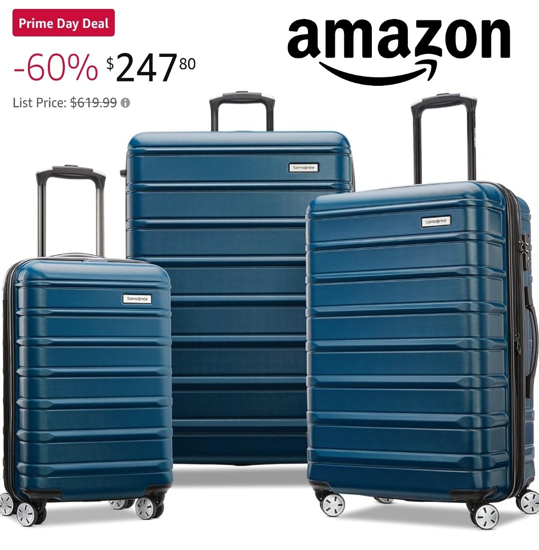 FamilyTreeDeals's tweet photo. Samsonite Omni 2 Hardside Expandable Luggage with Duel Spinner Wheels, Lagoon Blue, 3-Piece Set (CO/MED/LG)

        https://t.co/LedZ6fn0Ng
🏃🏽‍♂️💨❗️HURRY BEFORE SALE ENDS ❗️👆🏽👆🏽

#Samsonite3pieceset
#3pieceluggage
#travelessentials 
#amazonfinds #amazon #familytreedeals #PrimeDay2024 #PrimeDayPremieres #primedaydeals2024