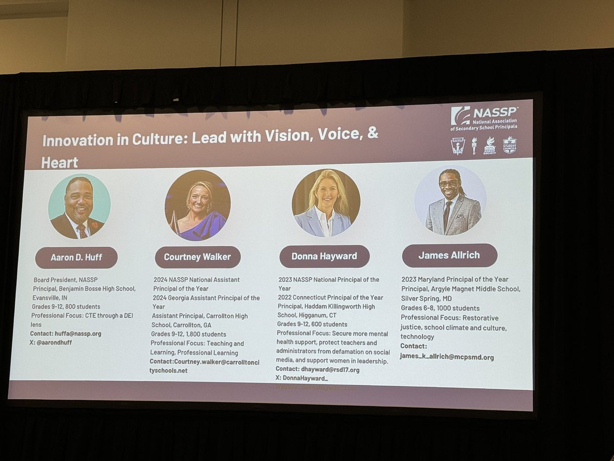 Robert L. Stevens, II (@robertlstevens) on Twitter photo Great insights on supporting students and teachers in the panel session with the Principals <a href="/aarondhuff/">Aaron Huff</a>, <a href="/DonnaHayward_/">Donna Hayward</a> l, and @ArgylePrincipal.
#principalsUNITED
#NASSP Great insights on supporting students and teachers in the panel session with the Principals <a href="/aarondhuff/">Aaron Huff</a>, <a href="/DonnaHayward_/">Donna Hayward</a> l, and @ArgylePrincipal.
#principalsUNITED
#NASSP