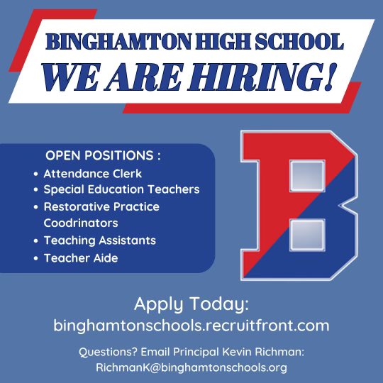 Come join our team! Please share this post. #BPatriotProud #WeAreBHS