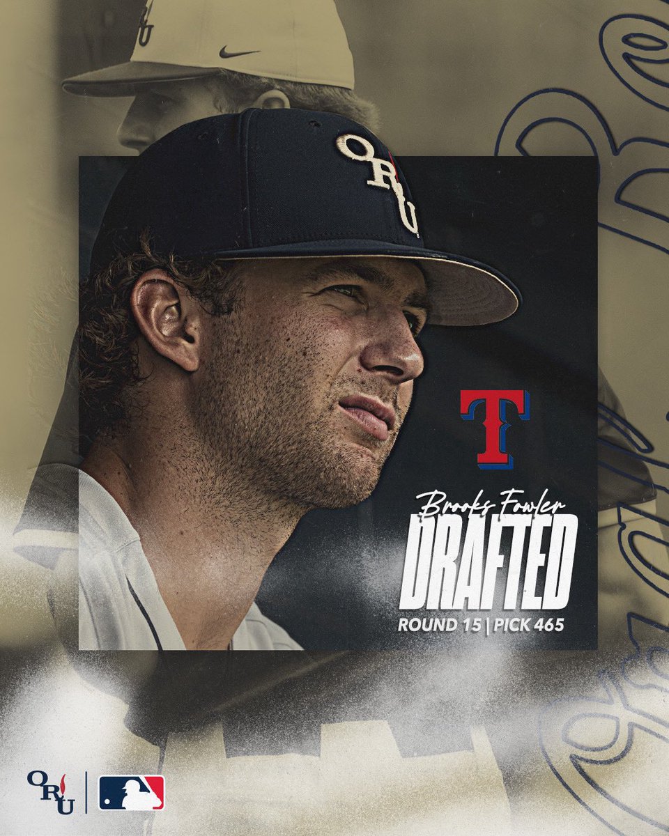 ORU Baseball (@orubaseball) on Twitter photo Heβs heading down to Texas π€
In the 15th round of the #MLBDraft, the <a href="/Rangers/">Texas Rangers</a> have selected Brooks Fowler!
#ORUBase | #PRORU Heβs heading down to Texas π€
In the 15th round of the #MLBDraft, the <a href="/Rangers/">Texas Rangers</a> have selected Brooks Fowler!
#ORUBase | #PRORU