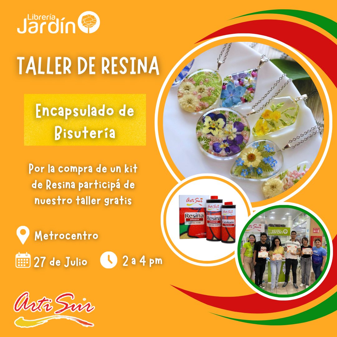 🤩 ¡Haz brillar tu creatividad con resina! Adquiere tu kit y disfruta de nuestro taller gratuito de encapsulado de bisutería 😄