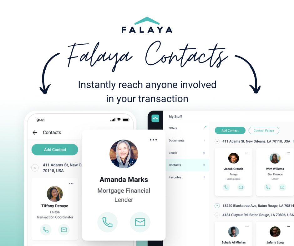 FalayaRE's tweet image. 🏡 Selling a home involves the buyer, the inspectors, the lender, the appraiser... the list goes on!  Falaya keeps everyone organized and accessible in ONE place.

Say goodbye to chaos, and hello to an efficient home sale! 

#SellerDashboard #FalayaFeeling