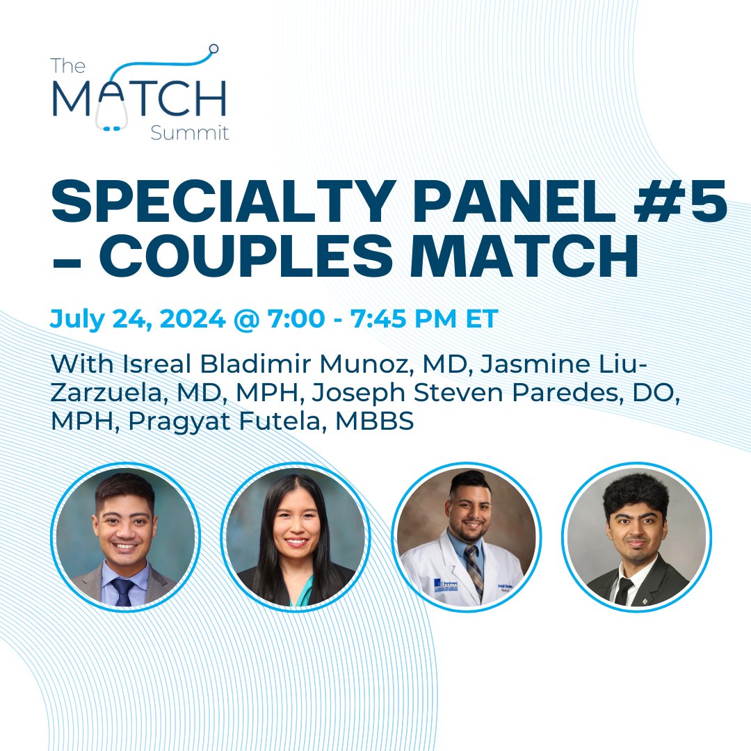 TrueLearnLLC's tweet photo. 2025 Residency Match Summit 🩺

Event Day 2 | July 24, 2024

Register now: https://t.co/v0p8goMhcf

#match #matchsummit #residency #healthcare #tipsandtricks #truelearn #medical https://t.co/Me5bNcA2Bq