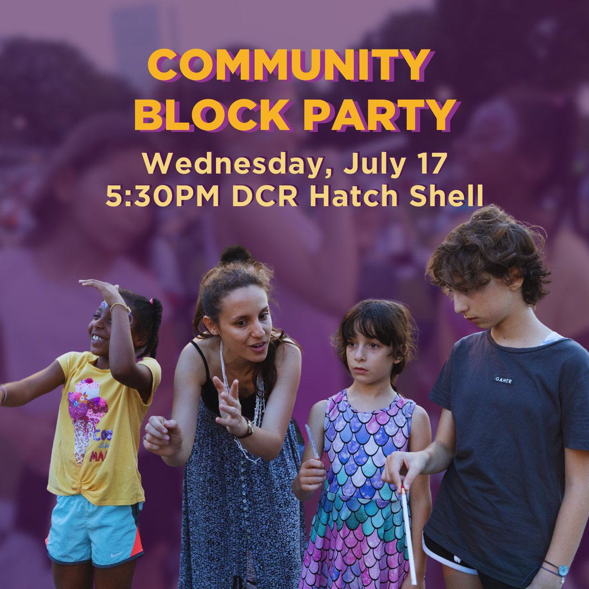 Join us on Wednesday, 7/17 for our Community Block Party! Instead of a traditional concert, this kick-off event for our season will feature performances, family-friendly activities, face-painting, Maestro Zone, instrument demonstrations, light snacks, and more! 🌞