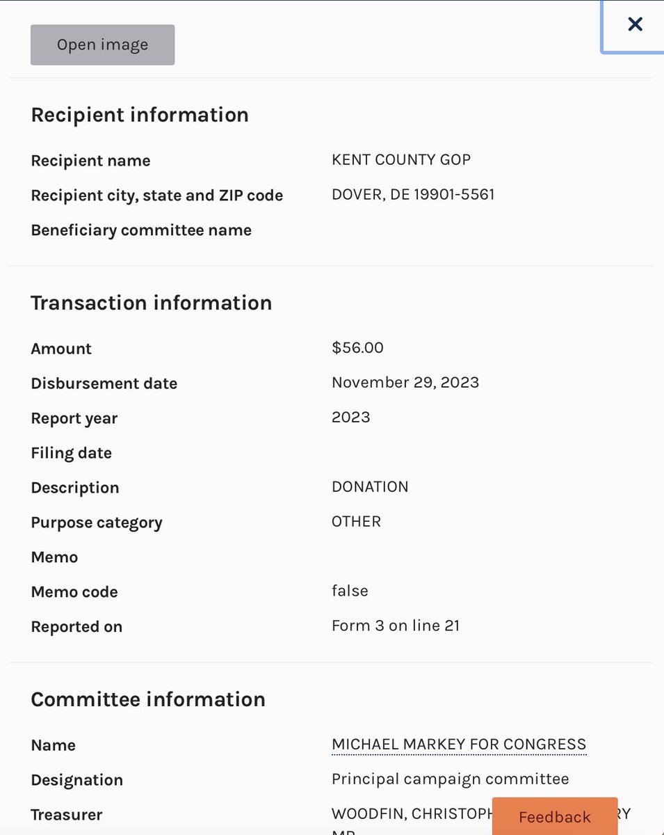 StevenOstrow's tweet photo. @michaelmarkeyjr @JoeBiden According to his latest report he didn't just donate to the Kent GOP in DELAWARE once, but twice! https://t.co/K2Xr8w2MQW