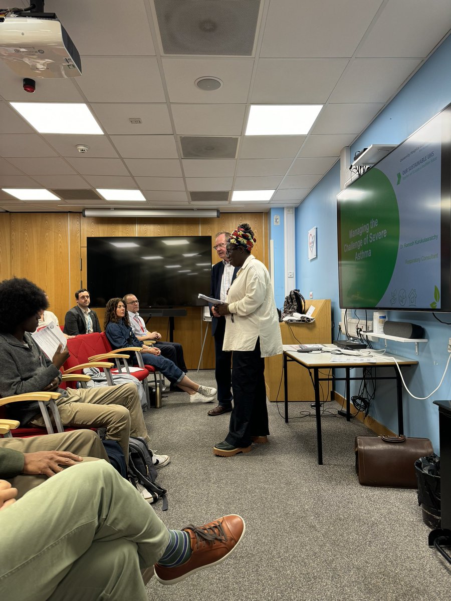 A superb, inspirational &amp; educational session on the effects of air pollution (AP) on health <a href="/UHSFT/">University Hospital Southampton 💙</a> <a href="/SotonChildHosp/">Southampton Children's Hospital</a> 

Thanks to Rosamund for telling her story of Ella who tragically died of AP <a href="/EllaRobertaFdn/">Rosamund Adoo-KD CBE FBSA</a> 
About 50% CVD caused by AP <a href="/ncurzen/">curzen </a> 
🙏 also to Ramesh and <a href="/jasonlig/">EcoLightGreen</a>