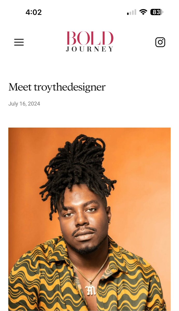 troythedesigner's tweet photo. Thank you to Bold Journey Magazine for the feature &amp; interview 🫰🏾

Check it out as I talk about my life, inspiration, &amp; graphic design https://t.co/akRoHp5ENS