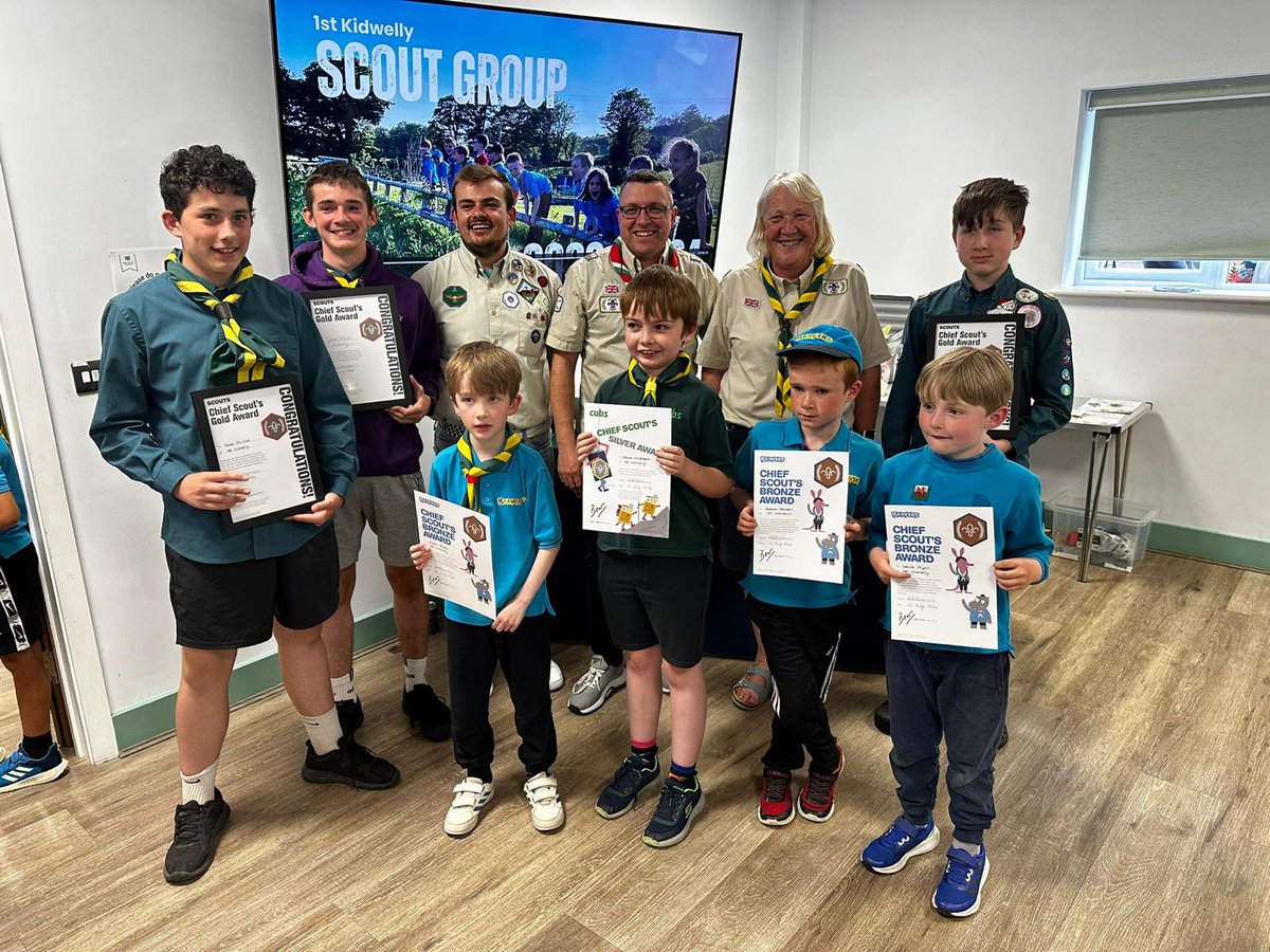 Another amazing AGM with Kidwelly Scout Group. Over 150 people in the room, 9 Chief Scout Awards. 8 Beavers invested and a large amount of badges handed out. Well done all. <a href="/ScoutsCymru/">ScoutsCymru</a> <a href="/Rhian_Moore/">Rhian M</a>