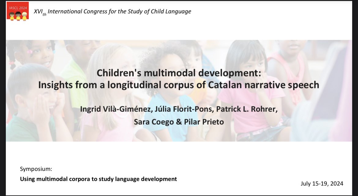 Prosodic and Gestural Studies Group (GrEP-G) (@grepupf) on Twitter photo <a href="/pronina_marusia/">promar</a> <a href="/JuliaFloritPons/">Júlia Florit-Pons</a> <a href="/saracoegom/">Sara Coego</a> <a href="/PilarPVives/">Pilar Prieto 🌹🎗</a> <a href="/ingridvilag/">Ingrid Vilà-Giménez</a> <a href="/IgualadaAlfonso/">Alfonso Igualada</a> @lilacCourt <a href="/ingridvilag/">Ingrid Vilà-Giménez</a> has also presented at the symposium “Using multimodal corpora to study language development” organized by <a href="/vigliocco_g/">Prof. Gabriella Vigliocco</a>. She has talked about the multimodal corpus of Catalan narrative speech, collab with <a href="/JuliaFloritPons/">Júlia Florit-Pons</a>, <a href="/PatrickLRohrer/">Patrick L. Rohrer</a>, <a href="/saracoegom/">Sara Coego</a> & <a href="/PilarPVives/">Pilar Prieto 🌹🎗</a> <a href="/pronina_marusia/">promar</a> <a href="/JuliaFloritPons/">Júlia Florit-Pons</a> <a href="/saracoegom/">Sara Coego</a> <a href="/PilarPVives/">Pilar Prieto 🌹🎗</a> <a href="/ingridvilag/">Ingrid Vilà-Giménez</a> <a href="/IgualadaAlfonso/">Alfonso Igualada</a> @lilacCourt <a href="/ingridvilag/">Ingrid Vilà-Giménez</a> has also presented at the symposium “Using multimodal corpora to study language development” organized by <a href="/vigliocco_g/">Prof. Gabriella Vigliocco</a>. She has talked about the multimodal corpus of Catalan narrative speech, collab with <a href="/JuliaFloritPons/">Júlia Florit-Pons</a>, <a href="/PatrickLRohrer/">Patrick L. Rohrer</a>, <a href="/saracoegom/">Sara Coego</a> & <a href="/PilarPVives/">Pilar Prieto 🌹🎗</a>