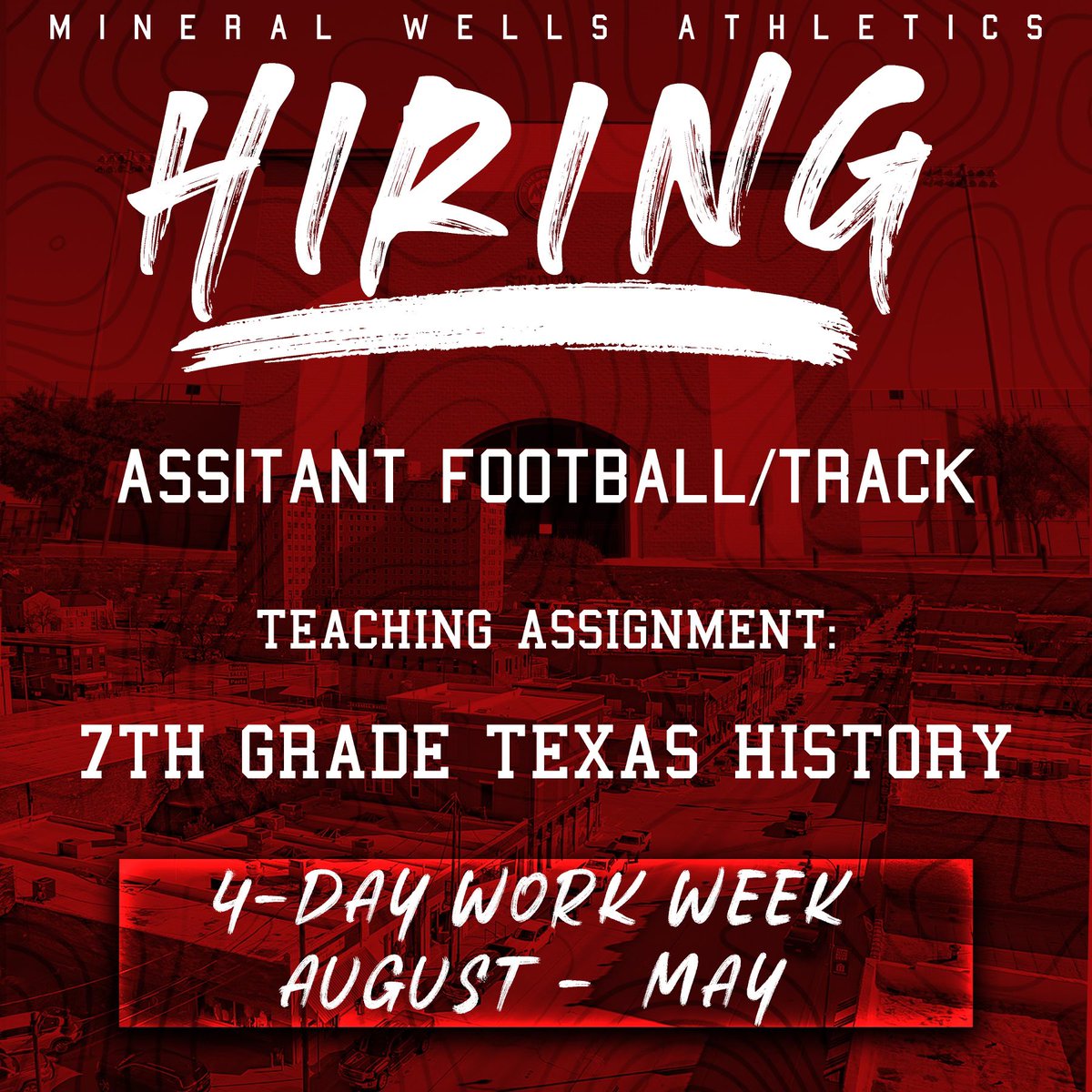 CoachCWorrell's tweet photo. Please email resumes to either cworrell@mwisd.net or erivas@mwisd.net

@Matt_Stepp817 https://t.co/LoprAB37rN